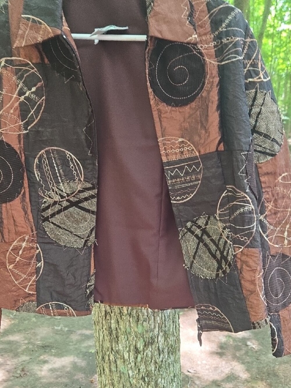 Joseph Ribkoff Brown and Copper Patterned Blazer Sz 8 - Picture 7 of 9